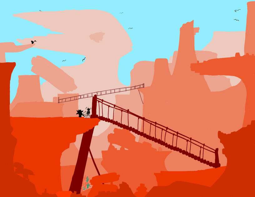 Unpublished, 2023 atmospheric perspective background.